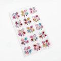 Autocollants 3D fleurs en strass colorés avec cristaux brillants pour bricolage fille - 15 Pièces Papillons