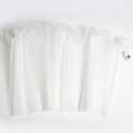 White pleated mesh fabric with LED battery control box for flower packaging DIY - Luminous Wave Mesh (28cm*2m) / White