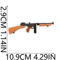 Detailed size chart of the sniper rifle embroidered patch in brown and black tones - Rifle Style (No. 9)