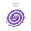 Rainbow fidget spinner in purple and white spiral pattern with textured grip nodes - Purple
