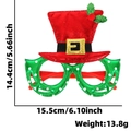 Christmas novelty glasses with red hat and green polka dots dimensions 15.5x14.4cm - Berry Red Top Hat