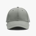 Medium grey quick-dry baseball cap with laser-cut ventilation holes and closed back style - Adjustable / Green