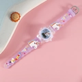 Purple unicorn cartoon digital watch with transparent silicone strap for children - Unicorn 3 Purple