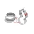 Silver stainless steel DIY ring component with 6mm width and 2.5mm hole for jewelry making - Style D6 (Width 6mm/Hole 2.5mm) / Steel