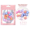 20pcs mixed cat paw resin nail art charms in pastel colors with KT03 packaging - 03 Cat Paw Stick / 20PCS Mixed