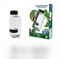 Portable children microscope in white with 60X-120X zoom, lanyard and color box - SD225 English Edition / White