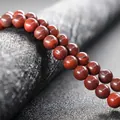Natural reddish brown round picture stone beads strand for DIY jewelry making - Rainbow Agate / 2mm