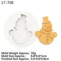 Snowman silicone mold for DIY Christmas candles and soaps with yellow finished model - Snowman Style 3 / Gray