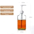1100ml glass syrup dispenser bottle with white 8cc pump and measurement markings - 8cc Pump + 1100ml Glass Bottle