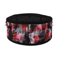 Running belt waist pack with grey geometric patterns and breathable mesh fabric - Classic Red