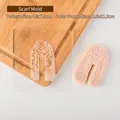 Transparent acrylic scarf-shaped cookie stamp mold for Christmas themed fondant baking - Scarf - Stamp