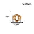 Gold-plated hollow oval linked adjustable ring showing product weight 2.8g and dimensions - Oval Intertwined (MN492)