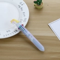 Cute purple unicorn 10-color retractable ballpoint pen with 3D yellow hair topper - Yellow Sleeping Unicorn