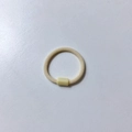 Elastic candy color hair tie with cream yellow beads for children hair styling - Beige