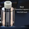 Car air freshener refill in osmanthus scent with a 160ml dark grey translucent bottle - Refill Liquid / Fragrans