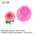 Moule en silicone rose pour gâteaux fondant en forme de rose et artisanat en argile - Style Rose (15-08) / Rose