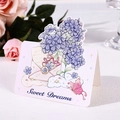 Biglietto d'auguri pop-up con fiori lilla ad acquerello e scritta Sweet Dreams - Sogni d'Oro (Fiori Viola/Busta)