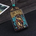 Ebony Wood Double Fish Nepal Single Pendant