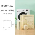 Bright yellow mesh laundry bag set for delicate bras and underwear protection - Cylindrical Bra Bag - Bright Yellow