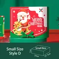 Scatola regalo Natale modello D con Babbo Natale, piccola, misura 24x19,5x7cm - Babbo Natale che cavalca una renna