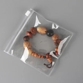 Portable PVC self-sealing bag with unique wooden bead bracelet for jewelry storage - 30 Micron 11x11cm Zipper / 100 Pcs/Pack