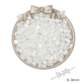 6-9mm weiße Tropfen-Perlenimitate für DIY-Schmuck und handgemachte Halsketten - Stil 61 Mischung 6-9mm Cremeweiß 20g/Packung