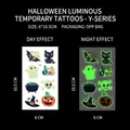 Tatouages d'Halloween lumineux avec citrouilles et fantômes pour fêtes d'enfants - Série de Dessins Animés Halloween Y-171