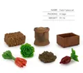 Farm 7-piece miniature set with hay bales and vegetables for DIY landscape sand tables - Farm Props Model Set