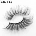 6D-A16 voluminous Russian curl faux eyelashes with 6D wispy effect on white background - Fluffy Winged Curled Style(6D-A16)
