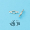 Silver stainless steel infinity connector for DIY jewelry with precise dimensions 15x5.5mm - Silver (5.5*15mm)