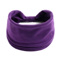Dettaglio della fascia larga viola scuro per yoga con trama a maglia traspirante - Violetto