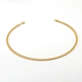 Dettaglio della catena a maglia cubana in acciaio inossidabile placcato oro 18K con chiusura - Collana / Oro 18K
