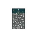 Stickers ongles 5D aquarelle fleurs blanches TS-1826 avec emballage vert - Printemps à l'Aquarelle (TS-1826)