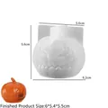 3D καλούπι σιλικόνης κολοκύθας Halloween με λευκό σώμα και πορτοκαλί τελικό προϊόν - Κακιά Κολοκύθα
