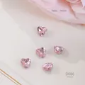 Strass per nail art in cristallo rosa a forma di cuore 6x6mm in stile francese sfaccettato - D086 Cuore 6X6mm