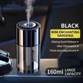 Black 160ml car humidifier and aroma diffuser with three-speed settings and mist mode - Plug-in Standard / Gardenia
