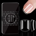 Boxed 500pcs transparent short sculpted square fake nail tips in 10 sizes for manicure - 08 Square Short (500PCS/10 Sizes)
