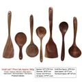 Handcrafted 7-piece acacia wood kitchen utensil set with natural grain finish - Confusa Acacia 7-Piece Set / Approx. 560g