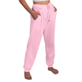 Classic pink jogger pants with drawstring elastic waist and ribbed cuffs for sports - Pink