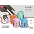 Rotating magic bean cube fidget toy in four colors with portable display box - English Box Pink (4.6*5.3)