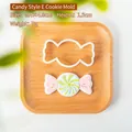 Candy-shaped Christmas fondant mold in durable white plastic for festive DIY baking decoration - PC0495-Candy Style E