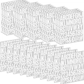 White plastic alphabet and number stencils set for DIY scrapbooking and crafts - White