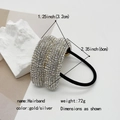 Sparkling silver rhinestone hair tie for women with stylish pony tail elastic band - Layered Style / Layered Gold