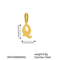 Polished gold stainless steel letter Q pendant necklace charm for women minimalist jewelry - Letter Q