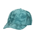 Classic cyan blue baseball cap with unique pleated texture fabric and curved brim design - Cyan Blue