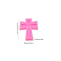 Rosafarbene Kreuz-Silikonform für Harz und Fondant, Größe 8,1x6,1x0,9 cm abgebildet - Kreuz