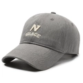Deep gray cotton baseball cap featuring white embroidered 'N GRACE' text on the front - Gray