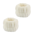 Cream White Wristband 2-Piece Set