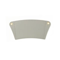 Gray leather cup sleeve detail with premium stitching and gold metal eyelets on white - Light Gray