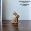 Minimalist caramel brown ceramic rabbit ornament, standing bunny figurine for home decor - Small / Caramel color